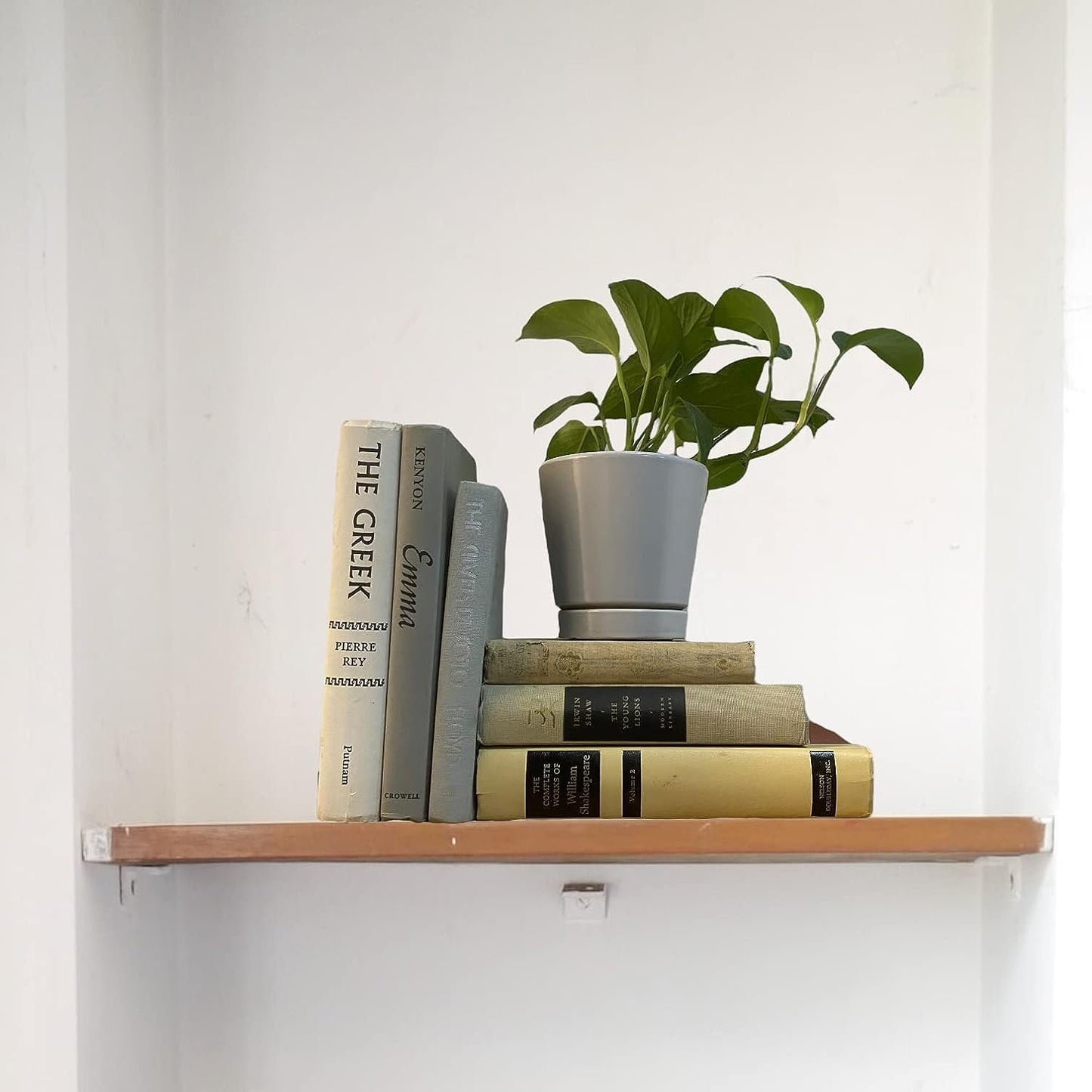 Antique Gray & White Hardback Books