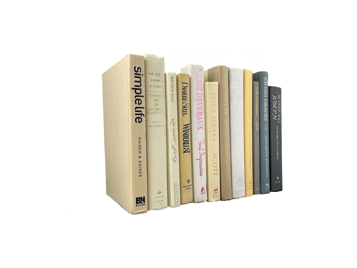 Modern White & Gray Hardback Books