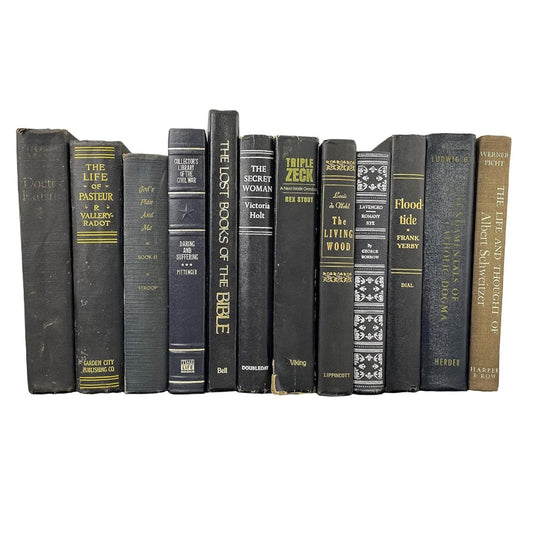 Antique Black Hardback Books