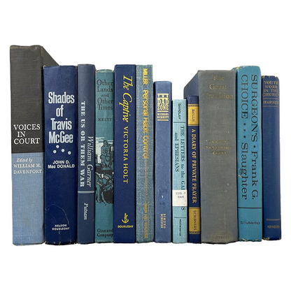 Antique Blue Hardback Books