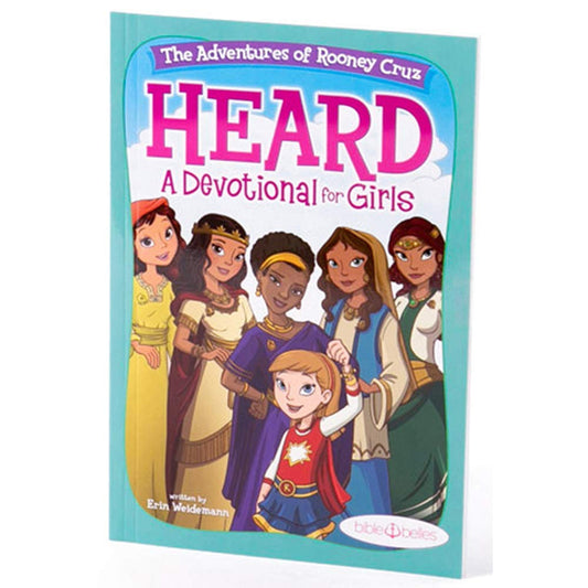 BIBLE BELLES Daily Devotional for Girls HEARD: The Adventures of Rooney Cruz” Children's Devotional Book – Christian Activity Book w/5 Weeks of Crafts, Bible Verses, Prayers & Bible Stories