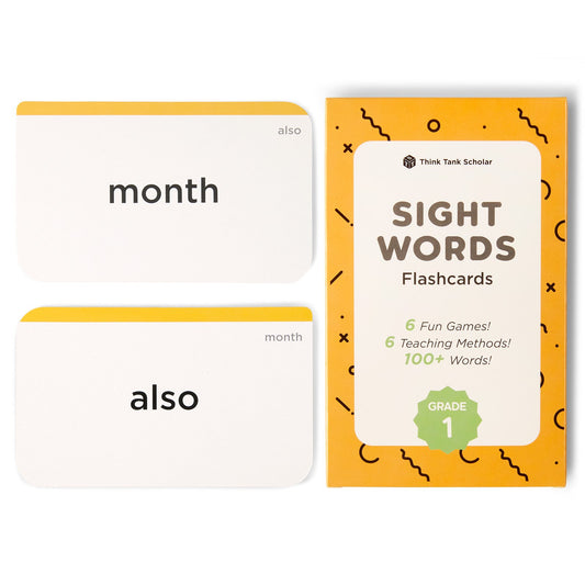 Think Tank Scholar 1st Grade Sight Words Flash Cards (First Grade) Pack - 100+ Dolch & Fry (High Freqency) Sight Word - Learn to Read, Site Words Learning for Kids Ages 5,6,7 & 8, Homeschool/Classroom - 3712